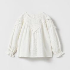 Nwt Sfpf Home Sizes 2/3, 3/4 And 4/5 Available Cotton Embroidered Long Sleeve Top With Lace Trim, Cute White Zara Blouse, Long Sleeve Tops With Broderie Anglaise For Spring, Spring Long Sleeve Embroidered Top With Broderie Anglaise, Summer Long Sleeve Top With Broderie Anglaise, Broderie Anglaise Long Sleeve Top For Spring, Cute Long Sleeve Zara Blouse, Cute Zara Long Sleeve Blouse, Cute Floral Embroidered Long Sleeve Tops