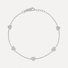 Dainty Sterling Silver Heart Bracelet With Adjustable Chain, Adjustable White Gold Bracelet With Heart Charm, Elegant Everyday Heart-shaped Sterling Silver Bracelet, Valentine's Day Dainty Sterling Silver Chain Bracelet, Elegant Everyday Sterling Silver Heart Bracelet, Dainty Sterling Silver Chain Bracelet For Valentine's Day, Classic Adjustable White Gold Heart Bracelet, Minimalist White Gold Heart Bracelet, Minimalist White Gold Bracelet With Heart Charm