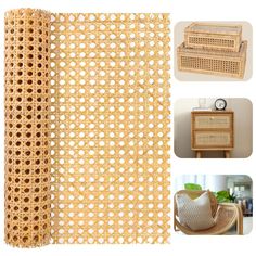 the screen is made out of bamboo and has holes in it, along with other items