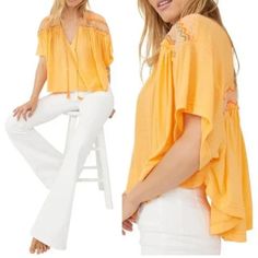 New With Tags, Flowy, V-Neck With Tassel Tie At The Chest. Beautiful Color, Perfect For Summer Spring Embroidered V-neck Top, Embroidered V-neck Top For Spring, Orange Embroidered V-neck Top, Embroidered Orange V-neck Tops, Casual V-neck Embroidered Top For Spring, Orange Embroidered Beach Top, Orange Embroidered Tops For Summer, Orange Embroidered Top For Beach, Summer Vacation Embroidered V-neck Top