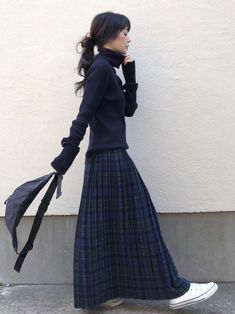 Long Skirt Outfits, Rock Outfit, Muslim Fashion Outfits, Lovely Clothes, 가을 패션, Japan Fashion, Mode Vintage, Looks Style, Mode Inspiration