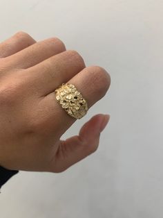 14k cute nugget ring, in 14k gold, they are the rings on trend, it can be for men and women, it can be worn daily, size 10, it can be made as you need it, item sold by piece, weight undetermided. Gold Nugget Ring Women, Nugget Rings, Nugget Rings Gold, 14k Gold Nugget Ring Fine Jewelry, Yellow Gold Nugget Signet Ring, Classic Gold Nugget Ring, Rings Statement, Statement Rings, Gold Rings