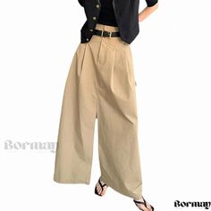 Bormay - Chic and Elegant Khaki High-Waisted Split Maxi Skirt with Stylish Design