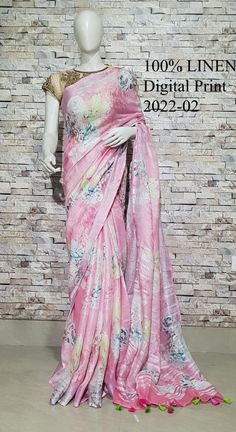 Handmade designer saree for women Elegant Pink Saree With Unstitched Blouse, Pink Unstitched Festive Blouse Piece, Pink Unstitched Blouse Piece For Festive Season, Unstitched Pink Blouse Piece For Festive Occasions, Pink Saree Sets For Summer, Pink Saree Set For Spring, Spring Pink Sets With Unstitched Blouse, Elegant Pink Semi-stitched Pre-draped Saree, Pink Summer Saree Set