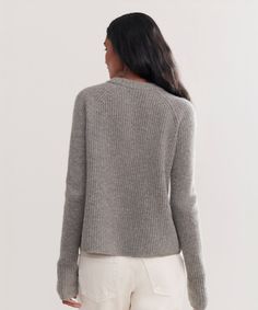 Cashmere Fisherman Sweater Heather Grey It doesn't get much more classic than this best-selling, never-want-to-take-it-off, 100% cashmere sweater. The boxy body is primed for layering and versatility—slightly tuck it into jeans, don it over a dress, or take one or two sizes up for a look that’s borrowed from the boys. Fisherman Knit Sweater, Basic Sweatshirt, Jenni Kayne, Fisherman Sweater, Womens Cashmere, Cashmere Sweater, The Boys, Cotton Sweater, Blue Sweaters