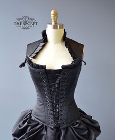 french courtesan-masquerade by thesecretboutique on Etsy Halloween Underbust Corset With Ruffles, Underbust Ruffled Corset For Halloween, Gothic Ruffled Corset Dress For Costume Party, Steampunk Ruffled Corset Dress For Cosplay, Steampunk Corset Dress With Ruffles For Cosplay, Gothic Ruffles Corset For Cosplay, Gothic Ruffled Corset For Cosplay, Gothic Overbust Corset Dress For Evening, Gothic Underbust Corset With Ruffles