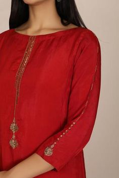 Shop for Nadine Viscose Silk Habutai Embroidered Kurta Set for Women Online at Aza Fashions Festive Red Mirror Work Tops, Festive Straight Kurta Top With Dabka Work, Festive Dabka Work Straight Kurta Top, Festive Tops With Gota Work For Diwali, Festive Gota Work Tops For Diwali, Festive Red Chanderi Top, Festive Embellished Straight Kurta Top, Red Tops For Eid Festive Occasion, Red Festive Top For Eid