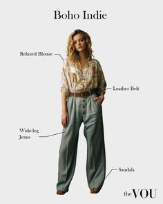 25 Types of Boho Styles - Most Popular and Trendy Mom Jeans Boho Outfit, Boho Style Color Palette, Southwest Boho Outfits, Bohemian Girl Aesthetic, Indian Boho Fashion, Boho Indie Outfits, Boho Chic Outfits Casual, Chic Outfits Casual