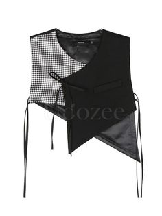 Swallow Gird Split-joint Cropped Vest – uoozee Vest Design Ideas, Vest Crop Top Outfit, Vest Ideas, Vest Design, Crop Vest, Seasons Winter, Loose Maxi Dress, Lantern Sleeve Dress, Vest Designs