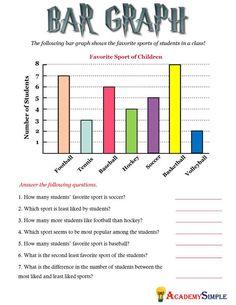 the bar graph worksheet for students to help with their writing and reading skills