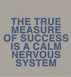 The true measure of success is a calm nervous system - quote Calm Nervous System, Happy Words, A Quote, Note To Self, Nervous System, Pretty Words, Pretty Quotes, Beautiful Words, Mantra