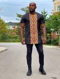 Amazing kente fitted shirt Mens Kente Outfit, Ankara Design, Ankara Shirt, African Tops For Women, Swag Shirts, Couples African Outfits, African Print Shirt, African Suit, Dashiki Shirt