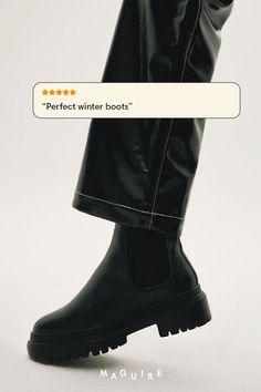 Our best-selling snow boot just arrived. Get ready for winter with this fully sheepskin-lined Chelsea boot. 23 Fashion, Dramatic Fashion, Shoes Ads, Heels Outfits, Snow Boot, Warm Boots, Iconic Style, Winter Clothing, Latest Shoes