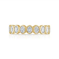 The Bezel Set Oval Eternity Band features 18 beautiful oval cut stones and is the perfect piece to wear on its own or to add to your stack. Available in 18K White, Yellow, and Rose Gold Diamond weight = 1.38 carats This item is FINAL SALE Classic Oval Eternity Band, Oval Diamond Cut Eternity Band, Luxury Oval Eternity Band For Anniversary, Elegant Gold Oval Eternity Band, Elegant Oval Gold Eternity Band, Oval Diamond Eternity Band In Gold, Oval Brilliant Cut Yellow Gold Eternity Band, Gold Oval Diamond Eternity Band, Oval Yellow Gold Eternity Band Fine Jewelry