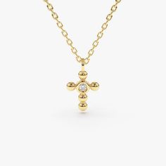 Necklace Information Diamond Type : Natural Diamond Metal : 14k Gold Metal Color : Rose Gold, Yellow Gold, White Gold Number Of Stones : 1 Total Carat Weight : 0.03 Ttcw Diamond Color Clarity : G Color Si Clarity Sku : Vl-Nk-223 Lead Time: 4-8 Weeks (If Out Of Stock) Jewelry Care Over The Course Of Time, Body Oil And Skin Products Can Collect On Jewelry And Leave A Residue Which Can Occlude Stones. To Keep Your Jewelry Looking Bright And New, Take A Soft Headed Toothbrush With Some Mild Soap And Gently Brush The Front And Back Of The Stones And Metal. Rinse Thoroughly With Tepid Water. We Do Not Suggest Putting Jewelry In An Ultrasonic To Clean. Steam Cleaning Works Well, But Do Not Stea Cheap Minimalist Cross Pendant Necklace, Gold Diamond Cross Necklace, Diamond Cross Necklace Gold, Diamond Cross Necklace, Gold Cross Necklace, Jewelry Safe, Diamond Cross, Small Crosses, Gold Cross