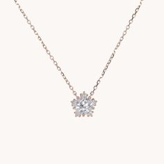 Straight from the Tokyo workshop of master jeweler Yoshinobu Kataoka, the Snowflake Necklace is as well-formed as a cherry blossom in peak bloom, and as glimmering as a snowflake. A refined, graceful, romantic necklace to get lost in. See Details for item specifics (carat weight, metal, etc).Financing options available in partnership with Affirm. Elegant Sparkling Rose Gold Necklaces, Elegant Sparkling Rose Gold Necklace, Formal Flower Shaped Diamond Cut Necklace, Formal Diamond Cut Flower Shape Necklace, Formal Flower-shaped Diamond Cut Necklace, Formal Flower Shape Diamond Cut Necklace, Fine Jewelry Diamond Cut Flower Necklace, Elegant Flower Pendant Necklace, Flower Shaped Brilliant Cut Cubic Zirconia Necklaces