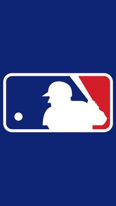 the major league baseball team logo on a blue background with red, white and blue colors