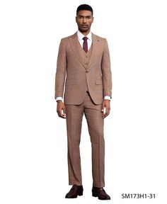 1 Button Closure Peak Lapel Solid Texture Hybrid Fit Sweat Guards Flat Front Pant 5 Button Vest Imported All sizes displayed are jacket sizes. All suits come with pants lined to the knee. All pant sizes will be 6 inches smaller then the jacket size. For example a 42 jacket will come with a 36 waist pant. All pants will be unhemmed at the bottom. Collar Bar Shirt, Tuxedo With Tails, Sharkskin Suit, Modern Fit Suit, Bar Shirt, Zoot Suit, French Cuff Dress Shirts, Seersucker Suit, Button Vest