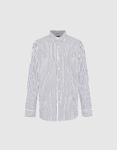 Category : Shirt
            
Thickness : Medium
            
Fit Type : Regular
            
Stretch Fabric : Non-Stretch
            
SPU : UMU230025
            
Fabric : 100% Cotton
            
Tips : wash with like colors,do not soak,do not pull hard.
                            Product Measurement Units: CM                                                                                                                                    Size                                                XS                                                S                                                M                                                L                                                XL Casual Striped Button-up Dress Shirt, Striped Cotton Shirt For Work, Striped Cotton Button-up Shirt, Striped Cotton Button-up Tops, Striped Button-up Cotton Dress Shirt, Striped Cotton Top With Spread Collar, Gift Season, Units Of Measurement, Grey Stripes