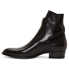 : elevate your style with our exquisitely handcrafted men's full grain leather classic dress boots. made from the finest materials, these boots exude timeless elegance and are designed to complement the discerning taste of the modern gentleman. shop now and step into sophistication. Western Boots Men, Mens Short Boots, Dress Leather Boots, Male Shoes, Oxford Brogues, Point Shoes, Dress Boots, Pointed Toe Shoes, Classic Dress