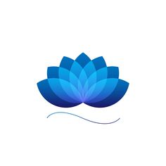 a blue lotus flower on a white background