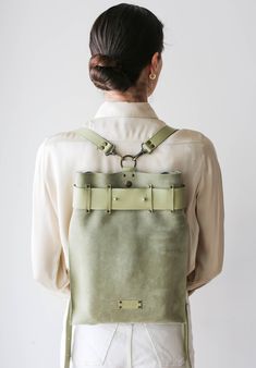 Leather Backpack, Olive Green Leather Bag, Leather Shoulder Bag, Minimalist Backpack, Backpack for Women Gorgeous new Color of the season! - Olive Green. Convertible Style - 3 Bags in One : Cross Body Bag, Shoulder bag and a Backpack! We wanted to make a bag that can meet all of our customers needs and be as much practical as possible. This Minimalist, Stylish Backpack is super convertible and adjustable to it's future owners needs. * Soft & light, Highest Quality leather- Split Suede * Simple a Minimalist Leather Backpack With Adjustable Strap, Minimalist Leather Backpack With Adjustable Strap For On-the-go, Minimalist Leather Backpack With Adjustable Strap For Everyday Use, Green Leather Rectangular Backpack For On-the-go, Green Leather Backpack For On-the-go, Green Rectangular Leather Backpack, Minimalist Rectangular Backpack For Everyday Use, Minimalist Everyday Rectangular Backpack, Modern Green Leather Backpack