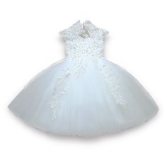 This Elegant Lace and Sequin Beads Design Wedding and Baptismal Princess Ball Gown is absolutely adorable and unique. It has an elegant design that is great for everyday wear, celebrations, parties, and special occasions. You can pair it with any of your favorite shoes for an elegant look. Features: Elegant lace and sequin beads design. Knee-length dresses. Short-sleeve design. Round neck collar. Comfortable to wear. Tutu dress style. Fabric & Care: Made of high-quality cotton polyester. Hand wa Wedding Dress With Pearl Embroidery And Tulle, Wedding Dress With Pearl Embroidery In Tulle, First Communion Ball Gown With Lace Bodice For Party, Fitted Ball Gown Princess Dress For Wedding, Fitted Princess Dress For Wedding, Elegant Lace Dress For Baptism Party, Fitted Princess Sleeveless First Communion Dress, White Ball Gown For Party, Fitted Sleeveless Princess First Communion Dress