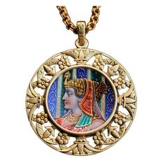 Egyptian Revival Cleopatra Pendant | From a unique collection of vintage drop necklaces at https://www.1stdibs.com/jewelry/necklaces/drop-necklaces/ Egyptian Revival Jewelry, Gold Bangles Indian, Drop Necklaces, Sabyasachi Jewellery, Gold Necklace Indian, Long Tassel Necklace, Blue Lily, Miniature Portraits, Long Pearl Necklaces