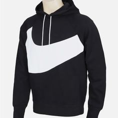 Nike Sportswear Big Swoosh Tech Fleece Hoodie Black And White In Color It Warm And Cozy And Too Cute! It’s Brand New It Can Be Worn By A Man And A Woman In My Opinionit’s A Size Medium But It Will Fit A Size Large As Well . Thanks! Fleece Hooded Sweatshirt For Sportswear, Hooded Fleece Sweatshirt For Sportswear, Nike Fleece Hoodie For Sports, Fleece Hooded Sweatshirt For Sports, Hooded Fleece Sweatshirt For Sports, Nike Fleece Moisture-wicking Hoodie, Sports Fleece Athleisure Hoodie, Nike Sporty Winter Sweatshirt, Sporty Nike Sweatshirt For Winter