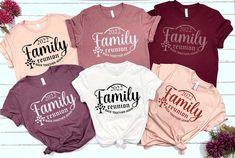 Family Gathering Shirts Design, Family Day Tshirt Design Ideas, Family Shirts Matching Photo Ideas, Family T Shirt Ideas, Family Reunion Tshirt Design, Reunion Tshirt Design, Family Reunion Tshirts