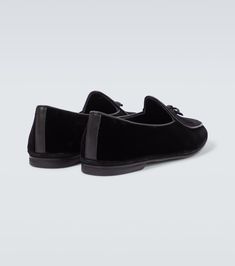 Find RUBINACCI Marphy Leather-trimmed Velvet Loafers on Editorialist. Upper: velvet. Lining: leather. Sole: leather insole, leather and rubber sole. Toe shape: almond toe. Made in Italy. Includes: shoe box. Designer color name: Black. Trim: leather. Velvet Loafers, Color Name, Black Trim, Shoe Box, Color Names, Leather Trims, Rubber Sole, Color Design, Almond