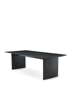 Rectangular Charcoal Dining Table | Eichholtz Tricia | OROA Andrew Martin, Home Decor Brands, Dining Table Black, Black Rectangle, European Furniture, Long Table, Black Table, Curved Lines, Rectangle Table