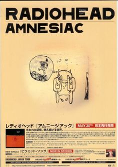 an advertisement for radiohead amnesiac in japan