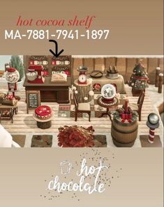 an advertisement for the hot cocoa shelf