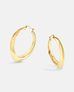 This is the product picture of oversized tear drop shape design hoop earrings plated in gold in sterling silver material Modern Gold Plated Polished Hoop Earrings, Luxury Chic Tarnish-resistant Hoop Earrings, Luxury Tarnish-resistant Hoop Earrings For Statement Jewelry, Luxury Gold Plated Tarnish-resistant Hoop Earrings, Luxury Modern Hoop Earrings With Gold-tone Hardware, Bamboo Hoop Earrings, Chunky Hoop Earrings, Earring Sale, Elegant Earrings