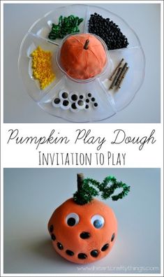 pumpkin play dough for kids to make