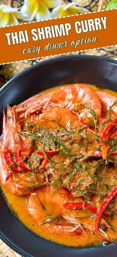 thai shrimp curry is an easy dinner option