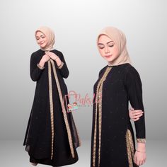 Jetblack material Saudi cloth Lace Combination  Adult Abaya Size: S Bust 98CM Length 135CM (-+) M Bust 104CM Length 135 CM (-+) L Bust 110 CM Length 140CM (-+) XL Bust 118- 120CM Length 140CM (-+) XXl Bust 125cm Length 140CM (-+) Children's Abaya Size: SS Bust 58-60CM Length 70CM (around 2-3 years old) (-+) S Bust 65CM Length 80CM (around 4-5 years old) (-+) M Bust 75 CM Length 90 CM (around 6-7 years old) (-+) L Bust 82CM Length 105CM (around 8-9 years old)  XL Bust 85CM Length 115- 120CM (arou Party Abaya With Dabka Work, Long Sleeve Abaya With Dabka Work For Party, Party Long Sleeve Abaya With Dabka, Black Long Sleeve Khimar With Dabka, Black Long Sleeve Hijab For Eid, Fitted Black Abaya For Eid, Traditional Black Long Sleeve Khimar, Black Khimar For Wedding And Eid, Festive Long Black Abaya