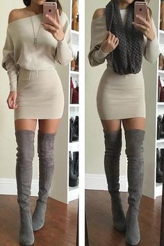 Anna Banana, Over Dress, Ținută Casual, Winter Fashion Outfits, Thigh High Boots, Mode Outfits, Thigh High, Cute Casual Outfits, Teen Fashion