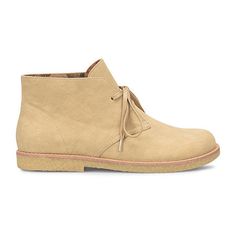 These Boc women's Livie ankle boots features a classic lace-up front, a closed plain toe, and a flat heel making them a stylish option for comfortable everyday wear. They're crafted from durable materials that offer the look and feel of soft suede. Features: ComfortClosure Type: Lace-UpShaft Circumference: 8 1/2 InchesBoot Shaft Height: 3 3/4 InchesUpper/Outer Base Material: 100% PolyurethaneShoe Lining Material: FabricSole Material Content: 100% PolyurethaneToe Type: Plain Toe, Closed ToeHeel … Classic Ankle Lace-up Boots With Textured Sole, Classic Ankle Boots With Laces, Classic Lace-up Desert Boots With Suede Lining, Casual Lace-up Boots With Almond Toe And Leather Sole, Classic Lace-up Boots With Suede Lining, Classic Boots With Laces And Round Toe, Casual Suede Lace-up Boots With Almond Toe, Classic Lace-up Suede Boots, Classic Beige Lace-up Boots