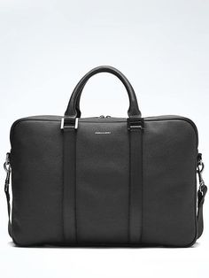 Banana Republic Mens Hook & Albert | Leather Structured Briefcase Size One Leather Briefcase, Clever Design, Luxury Accessories, Suitcases, Modern Man, Pebbled Leather, Sale Items, Luxury Design, Banana Republic