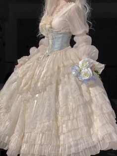 ❤︎ Flower wedding Lolita Gows Dress❤︎
This item takes 7 days to ship. Vintage Princess Aesthetic, Anime Wedding Dress, Victorian Era Dresses, Prom Dress Inspo, Royal Dresses, Vintage Princess, Fairytale Dress, Fantasy Dress, Fairy Dress