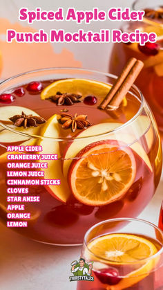 the recipe for spiced apple cider punch cocktail