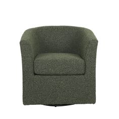 a green chair on a white background