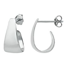 Accessorize in style with these Aleure Precioso sterling silver graduated "J" posted hoop earrings. Click on this JEWELRY & WATCHES GUIDE to learn about fit, styles, materials and more! Accessorize in style with these Aleure Precioso sterling silver graduated "J" posted hoop earrings. Click on this JEWELRY & WATCHES GUIDE to learn about fit, styles, materials and more! FEATURES Dimensions: 10 mm x 15 mm Backings: post, omega Nickel free Metal: sterling silver Plating: 18k gold flash plated Finis Modern Huggie Earrings With Ear Wire For Anniversary, Packaging Pouch, Jewelry Earrings Hoops, Gender Female, In Style, Jewelry Watches, Age Group, Silver Tone, 18k Gold