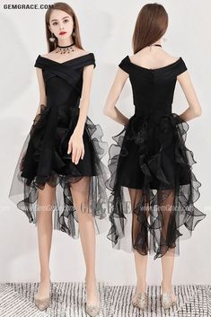 Black Chic Puffy High Low Party Dress Short With Ruffles Ref#BLS97015 at GemGrace. #HomecomingDresses Shop now to get $10 off. Pro custom-made service for wedding dress, formal dress. View Homecoming Dresses,Short Homecoming Dresses,Black Homecoming Dresses,Cute Homecoming Dresses,Off the Shoulder Homecoming Dresses for more ideas. Click to shop now! #BuyableHomecomingDresses Black Ruffled Mini Dress For Prom, Black Prom Dress With Attached Cancan, Black Ruffle Dress For Prom Season, Black Ruffled Dresses For Prom Season, Black Prom Dress With Ruffled Skirt, Knee-length Ruffled Mini Dress For Prom, Ruffled Knee-length Mini Dress For Prom, Black Ruffled Prom Dress, Off The Shoulder Homecoming Dress