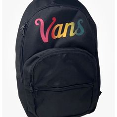 Vans Ranged 2 Backpack Black Women Men’s Casual School Student Bag Size Vn0a7ufnjnh Nwt Two Small Zipped Compartments, One With Interior Sleeves. One Main Zipped Compartment Internal Laptop Sleeve Adjustable Shoulder Straps Measures 19"H X 13.4"W X 6.5"D Description The Vans Ranged 2 Backpack Is A Unisex Backpack. Featuring Two Small Zipped Compartments One With Interior Sleeves For Organization, One Main Zipped Compartment With An Interior Laptop Sleeve, Adjustable Shoulder Straps, A Vans Logo, Casual Purple Bags For Back To School, Casual Black Backpack With Letter Print, Casual Multicolor Backpack For Streetwear, Casual Streetwear Backpack With Letter Print, Casual Letter Print Backpack For Streetwear, Casual Purple Backpack, Casual Logo Backpack For Everyday Use, Casual Everyday Backpack With Logo, Back To School Backpack With Logo