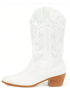 Fashion Cowgirl Boots Cowboy Boots For Women Western Stitched Ankle Boots Almond Toe Short Booties Embroidered Boot Pull Tabs Metallic White Black White         Women Shoes, size features are:Bust: ,Length: ,Sleeve Length: Fashion Cowgirl, Cowboy Boots For Women, Short Booties, Boot Pulls, Embroidered Boots, White Shoes Women, Boots Cowboy, Boots Women Fashion, Womens Mid Calf Boots