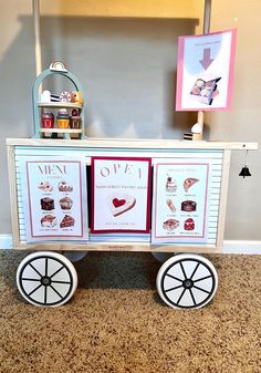 a cart made to look like a candy bar