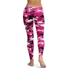 Gearbunch Camo is not made to blend in!Stand out in the Gearbunch Pink Camo Leggings a colorful and vibrant design in bright pink, black, white and hot pink.Get yourself a pair of these super soft, flattering leggings to experience true comfort and style. These versatile leggings will look stunning with all kinds of outfits—be it active or streetwear!Be Happy, Be Bright Be you with Gearbunch Trendy Tight Pink Leggings, Trendy Pink Stretch Yoga Pants, Trendy Pink Leggings For Gym, Trendy Pink Gym Leggings, Pink Tight Sporty Leggings, Trendy Pink Yoga Pants, Casual Pink Leggings For Gym, Casual Pink Gym Leggings, Pink Tight Sports Tights